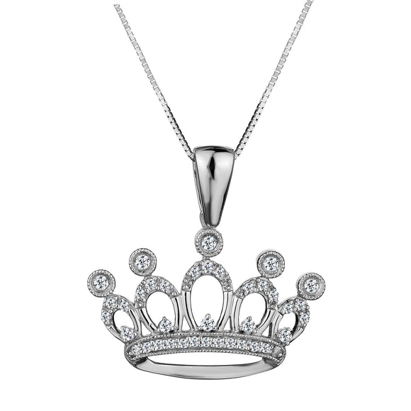 .16 Carat Diamond Tiara Pendant,  10kt White Gold. Necklaces and Pendants. Griffin Jewellery Designs.