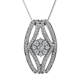 .50 carat Diamond Pendant,  10kt White Gold. Necklaces and Pendants. Griffin Jewellery Designs. 