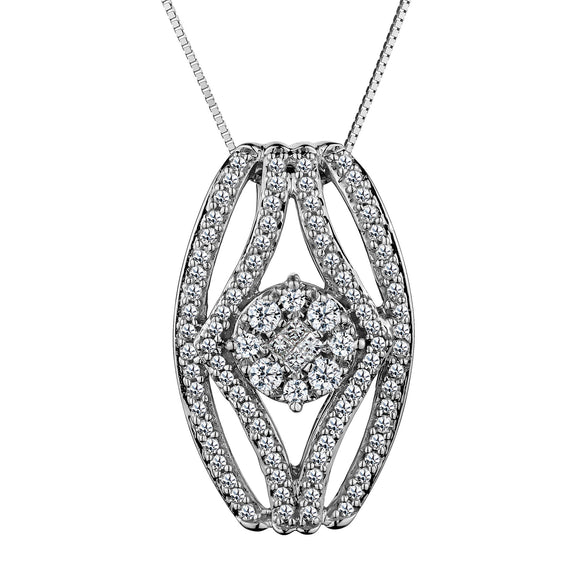 .50 carat Diamond Pendant,  10kt White Gold. Necklaces and Pendants. Griffin Jewellery Designs. 
