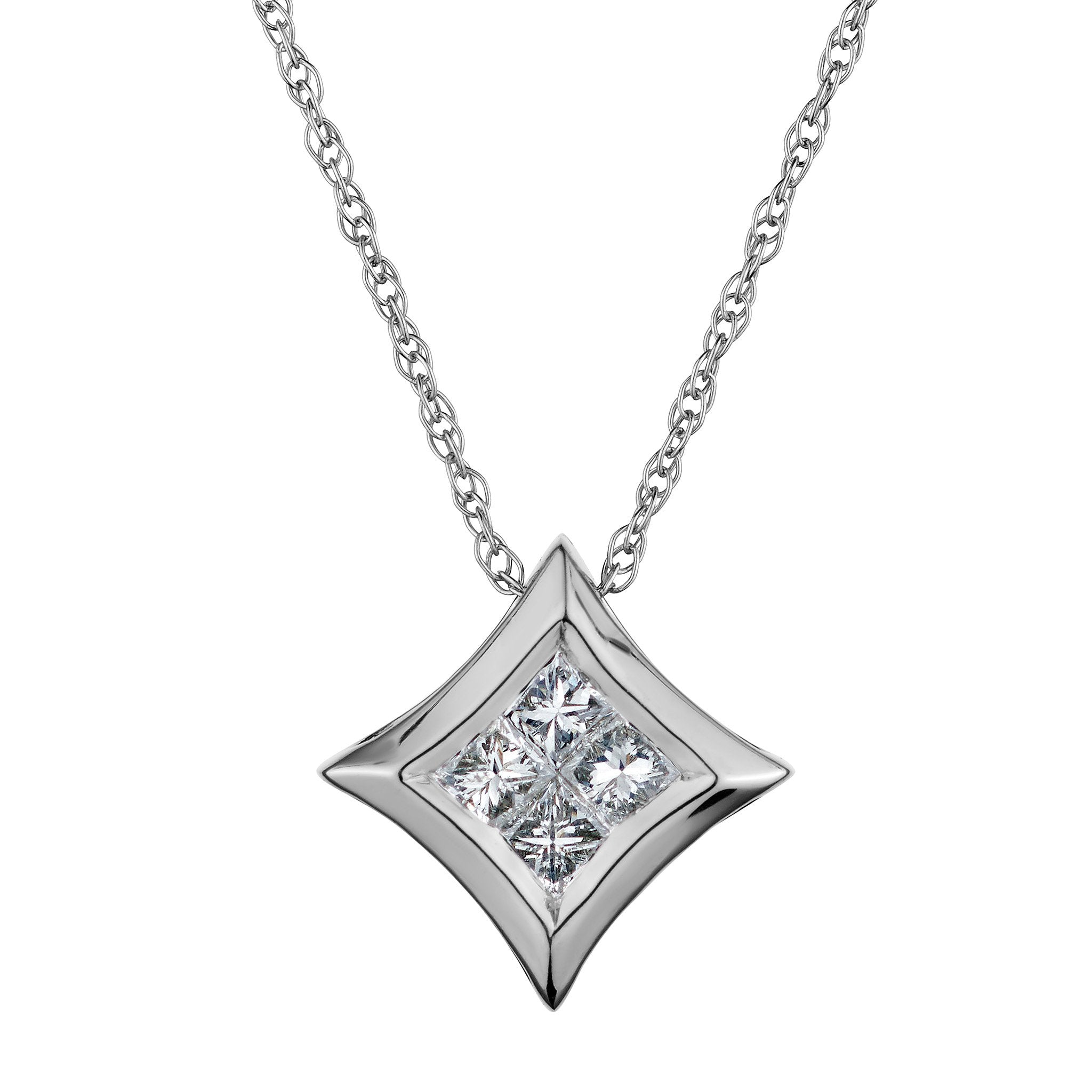 .20 CARAT DIAMOND "PRINCESS" PENDANT, 14kt WHITE GOLD…...................NOW