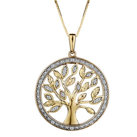 .10 Carat "Tree of Life" Diamond Pendant,  10kt Yellow Gold. Necklaces and Pendants. Griffin Jewellery Designs.