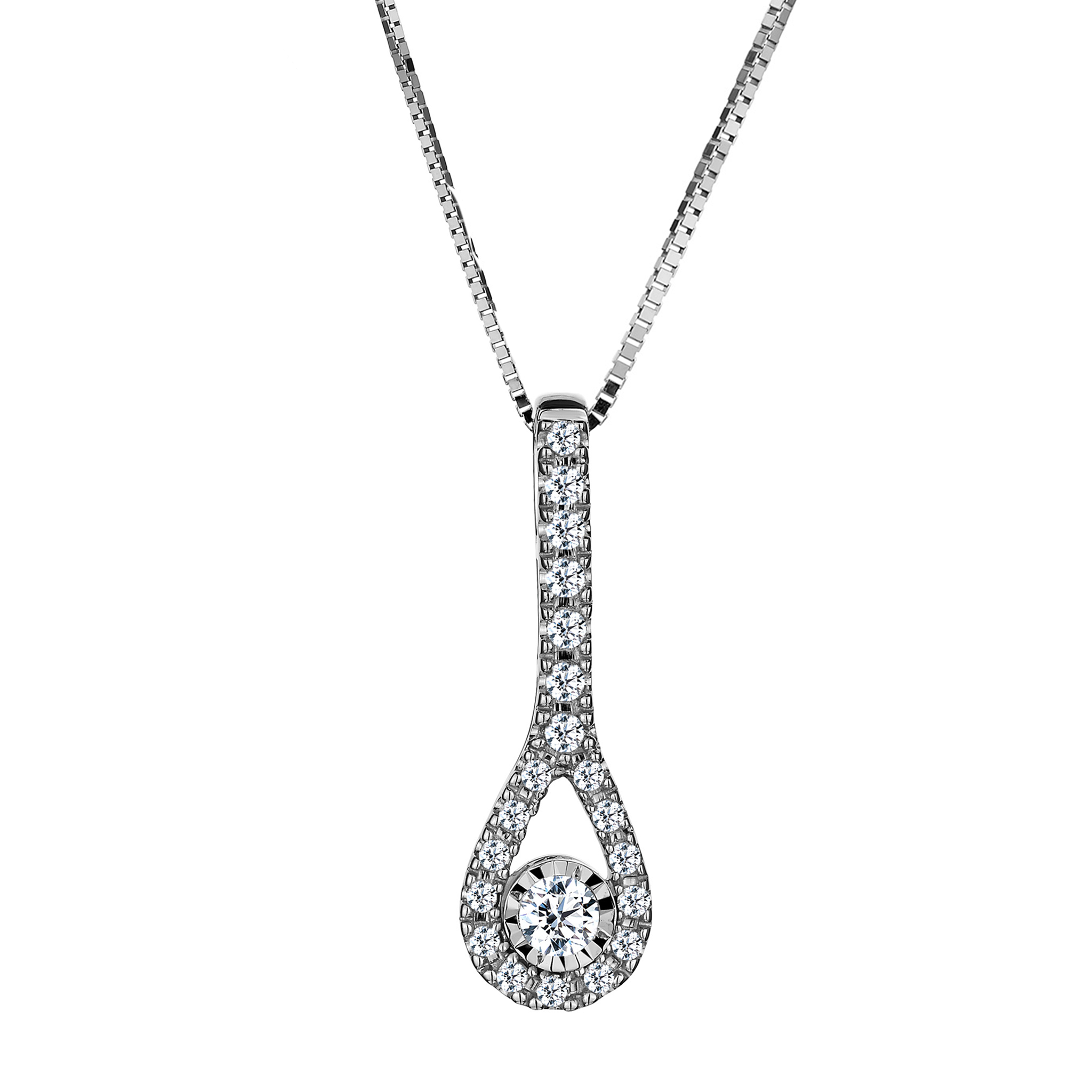 .16 Carat Diamond Drop Pendant,  10kt White Gold. Necklaces and Pendants. Griffin Jewellery Designs.