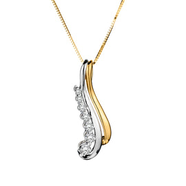 .15 Carat Diamond "Journey of Life" Pendant,  10kt Yellow and White Gold (Two Tone). Necklaces and Pendants. Griffin Jewellery Designs.
