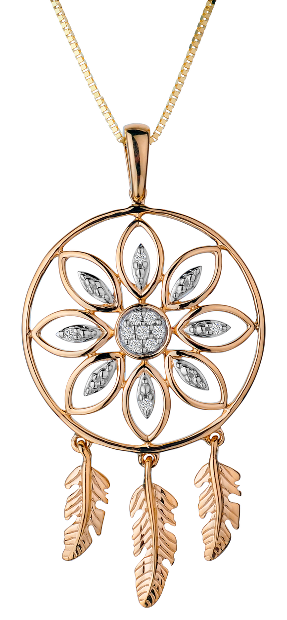 .05 Carat of Diamonds Dream Catcher, 10kt Yellow Gold.......................NOW