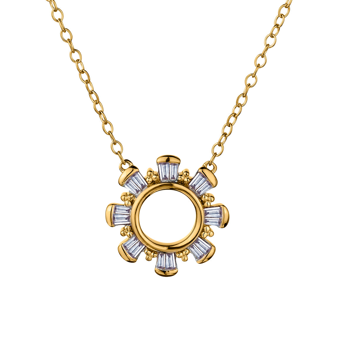 .15 Carat Diamond "Sun" Pendant,  10kt Yellow Gold.  Necklaces and Pendants. Griffin Jewellery Designs.