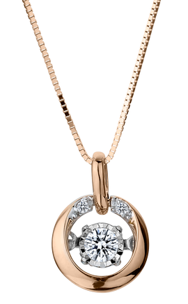 .10 Carat Diamond "Shimmer" Pendant,  10kt Yellow Gold.  Necklaces and Pendants. Griffin Jewellery Designs.