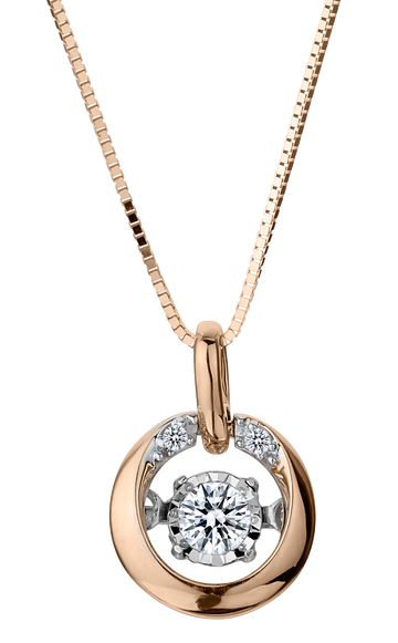 .10 Carat Diamond "Shimmer" Pendant,  10kt Yellow Gold.  Necklaces and Pendants. Griffin Jewellery Designs.