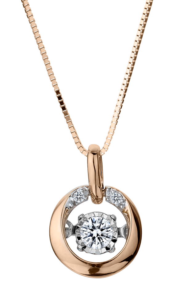 .10 Carat Diamond "Shimmer" Pendant,  10kt Yellow Gold.  Necklaces and Pendants. Griffin Jewellery Designs.