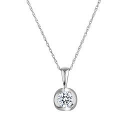 .40 Carat Diamond Tulip Pendant,  14kt White Gold.Necklaces and Pendants. Griffin Jewellery Designs. 