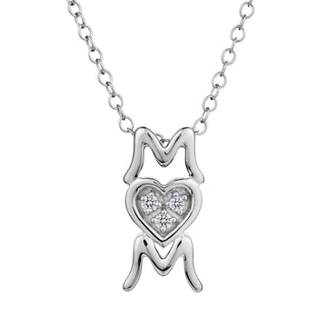 .05 Carat of Diamonds "Mom" Pendant, Silver...................NOW - Griffin Jewellery Designs