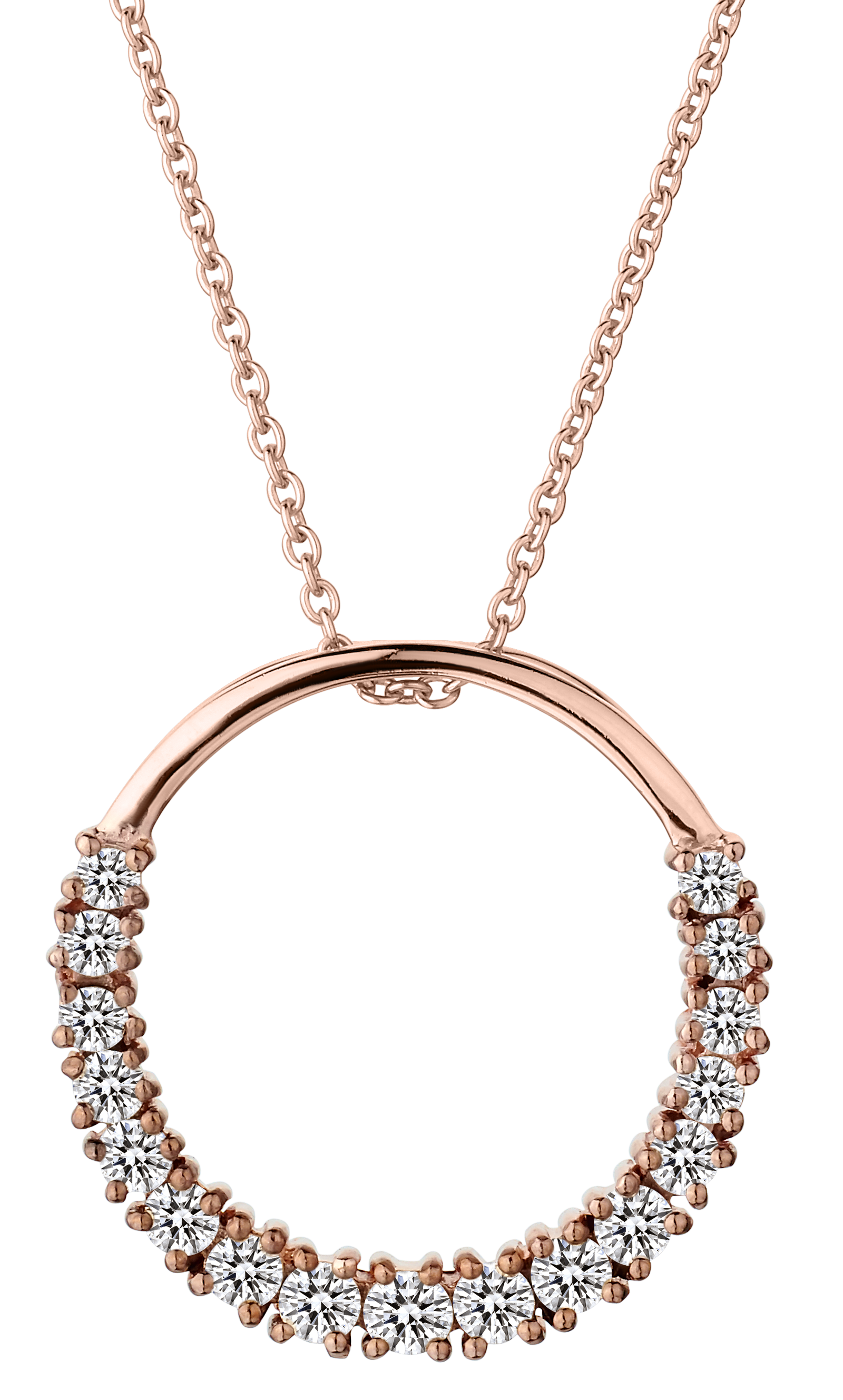 .75 Carat Champagne Diamond Pendant, Sterling Silver (18kt Rose Gold Plated).......................NOW