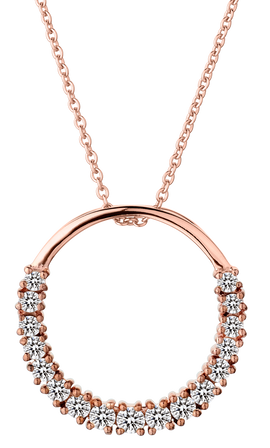 .75 Carat Champagne Diamond Pendant,  Sterling Silver (18kt Rose Gold Plated). Necklaces and Pendants. Griffin Jewellery Designs. 