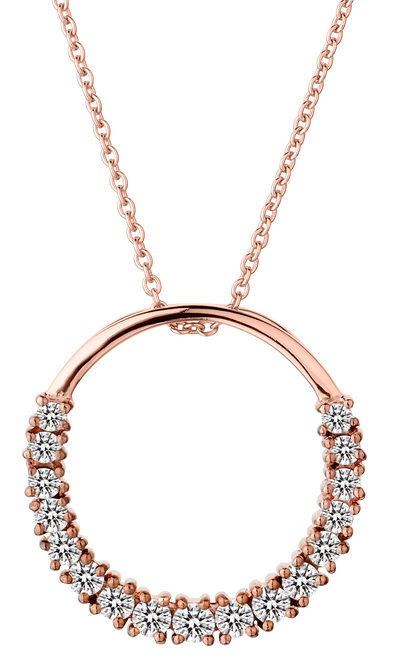 .75 Carat Champagne Diamond Pendant,  Sterling Silver (18kt Rose Gold Plated). Necklaces and Pendants. Griffin Jewellery Designs. 