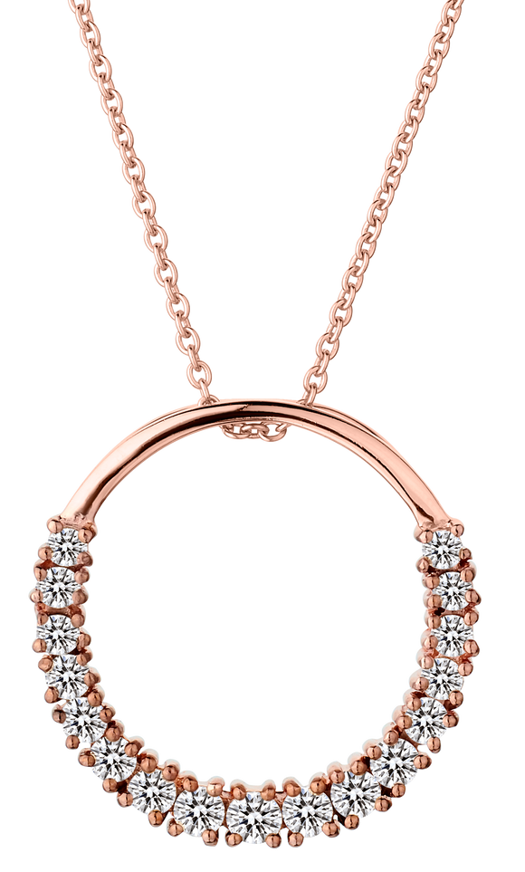 .75 Carat Champagne Diamond Pendant,  Sterling Silver (18kt Rose Gold Plated). Necklaces and Pendants. Griffin Jewellery Designs. 