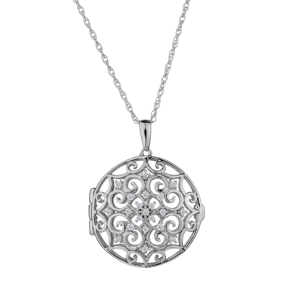 Created White Sapphire Pendant,  Sterling Silver. Necklaces and Pendants. Griffin Jewellery Designs. 