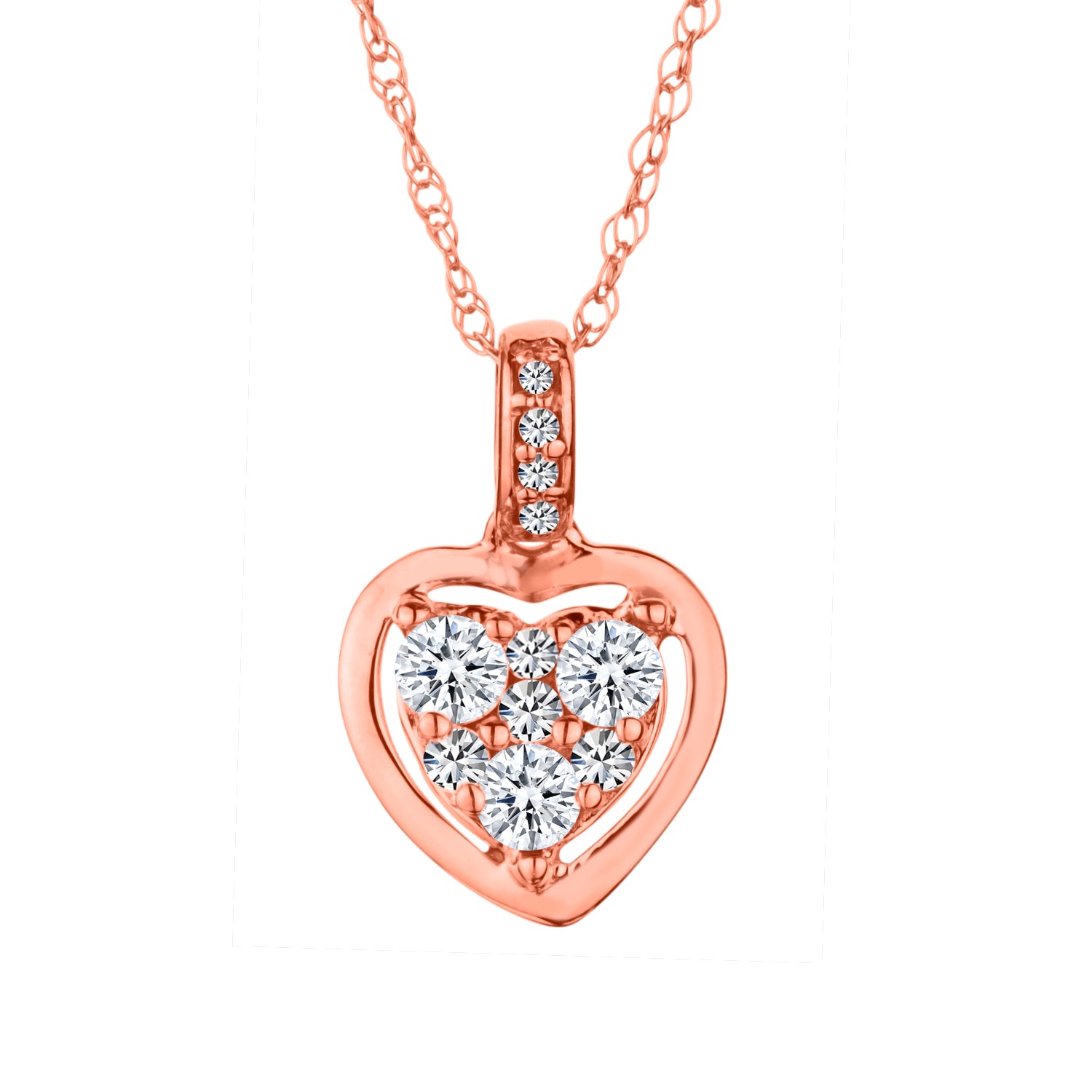 .21 Carat Heart Diamond Pendant,  10kt Rose Gold. Necklaces and Pendants. Griffin Jewellery Designs.