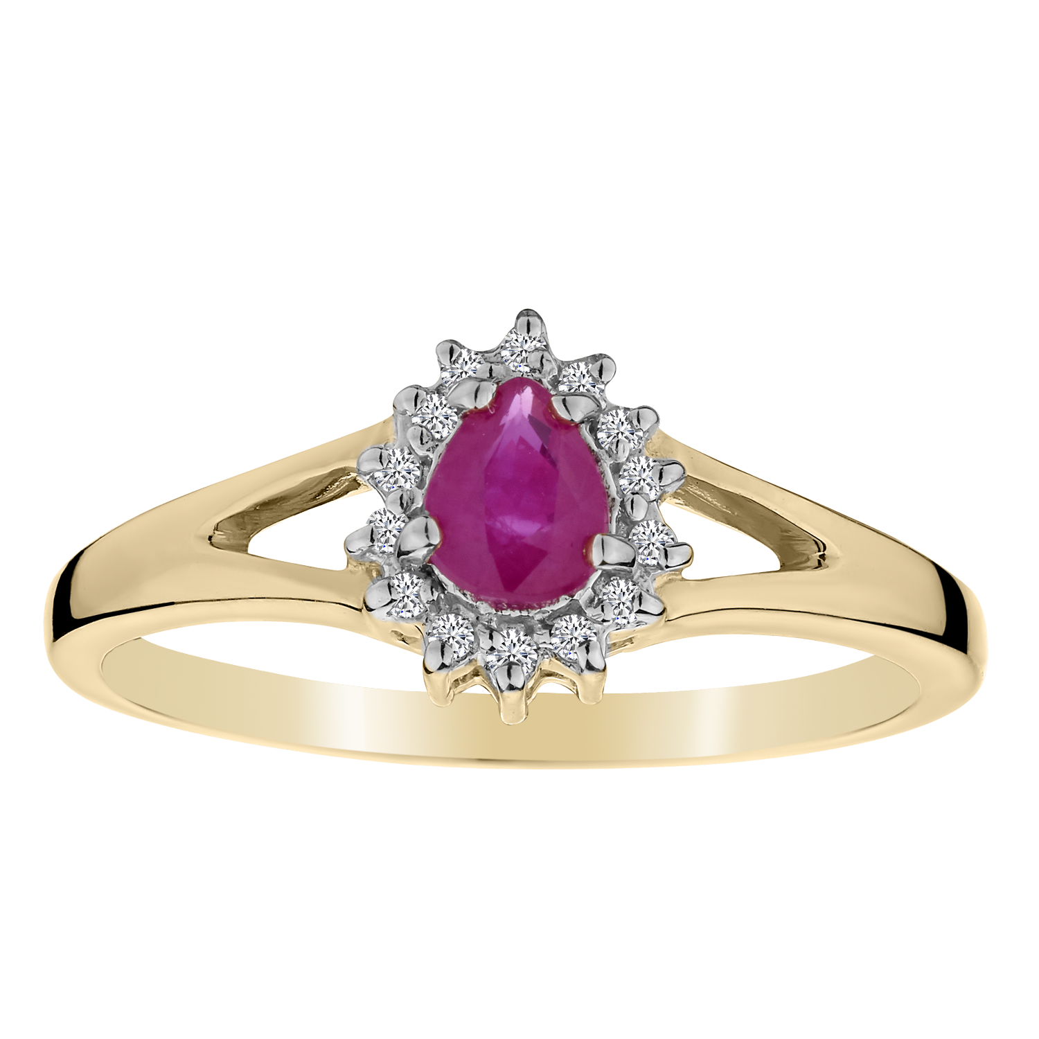 GENUINE RUBY DIAMOND RING, WITH 10kt YELLOW GOLD.....................NOW