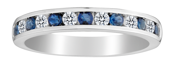 .20 Carat of Diamonds & Sapphire Band, 10kt White Gold.......................NOW
