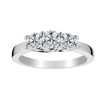 1.00 Carat of Diamonds "Past, Present, Future" Ring, 10kt White Gold....................NOW - Griffin Jewellery Designs