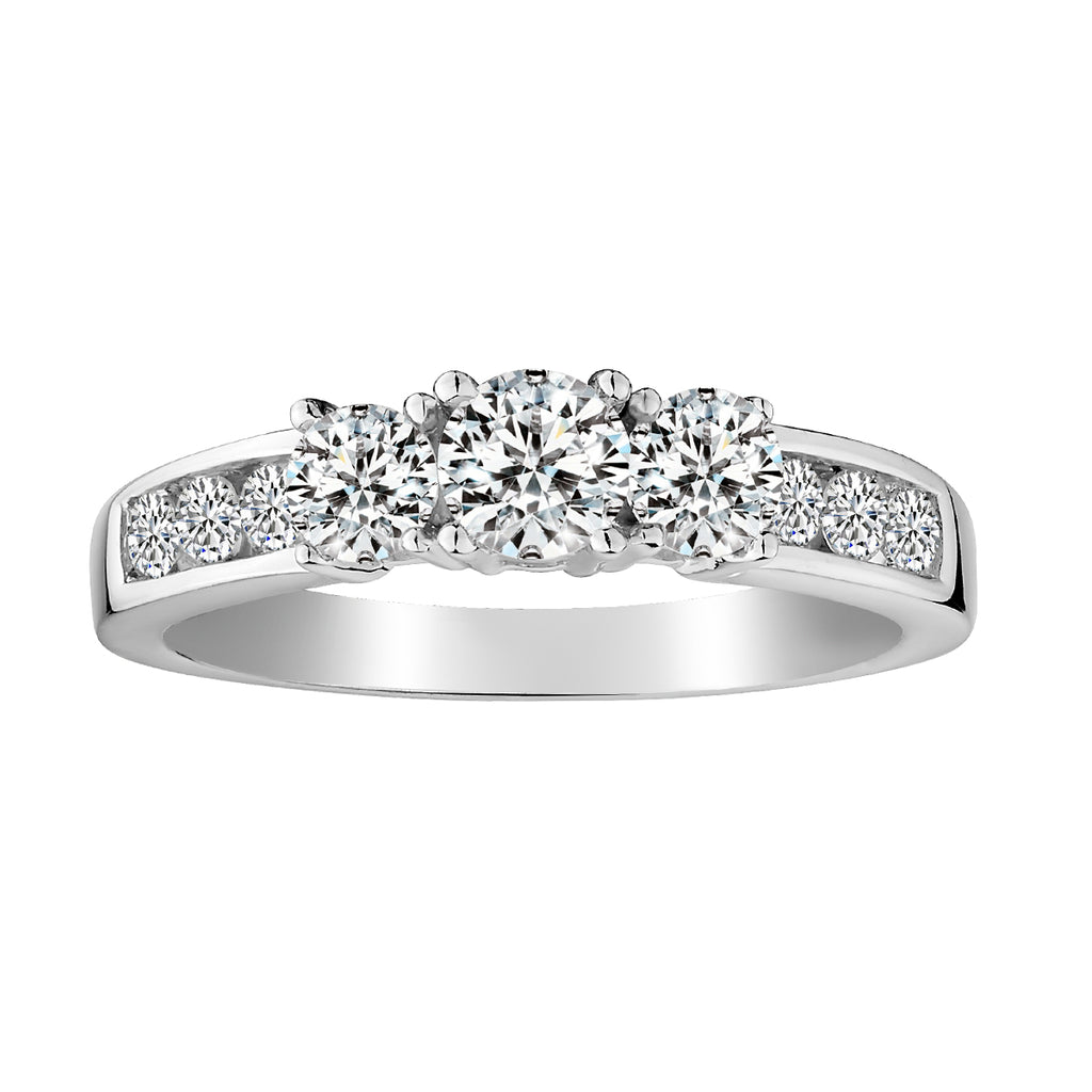 1.00 Carat of Diamonds "Past, Present, Future" Ring, 10kt White Gold.....................NOW