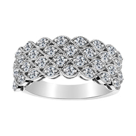 1.00 Carat Diamond Ring,  10kt White Gold. Fashion Rings. Griffin Jewellery Designs