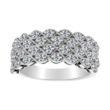 1.00 Carat Diamond Ring,  10kt White Gold. Fashion Rings. Griffin Jewellery Designs