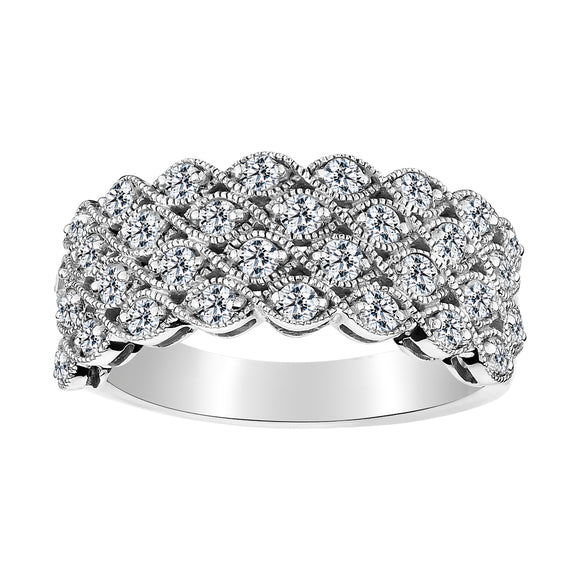 1.00 Carat Diamond Ring,  10kt White Gold. Fashion Rings. Griffin Jewellery Designs