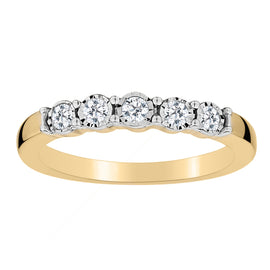 10kt Yellow Gold  .25 Carat of Diamonds Band