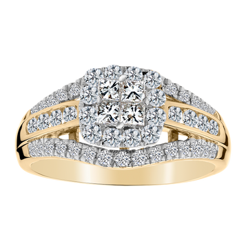 1.00 Carat Diamond "Enchanted" Engagement Ring,  14kt Yellow Gold. Griffin Jewellery Designs