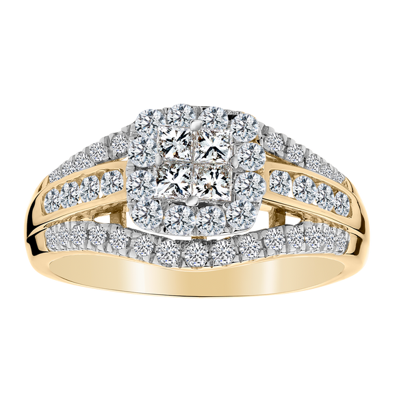 1.00 Carat Diamond "Enchanted" Engagement Ring,  14kt Yellow Gold. Griffin Jewellery Designs