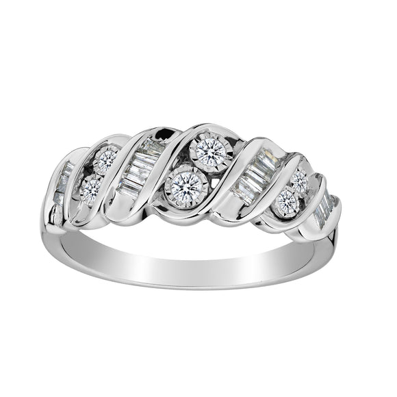 .33 Carat Diamond Ring,  10kt White Gold. Fashion Rings. Griffin Jewellery Designs