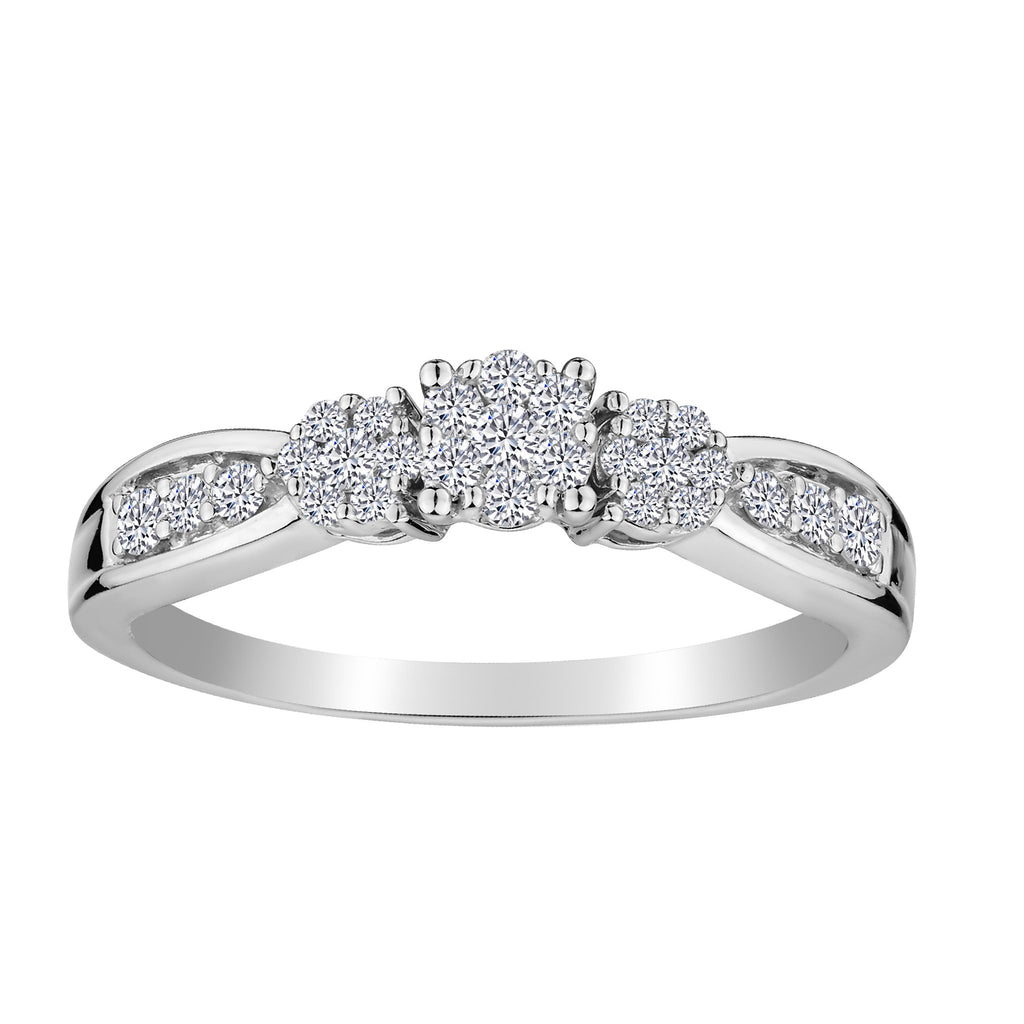 33 Carat of Diamonds "Past, Present, Future" Ring