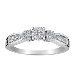 .33 Carat of Diamonds "Past, Present, Future" Ring, 10kt White Gold......................NOW