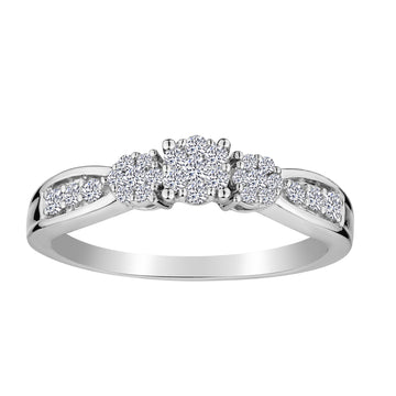 .33 Carat of Diamonds "Past, Present, Future" Ring, 10kt White Gold......................NOW