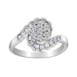 .25 Carat Diamond "Dazzle" Ring,  10kt White Gold. Fashion Rings. Griffin Jewellery Designs