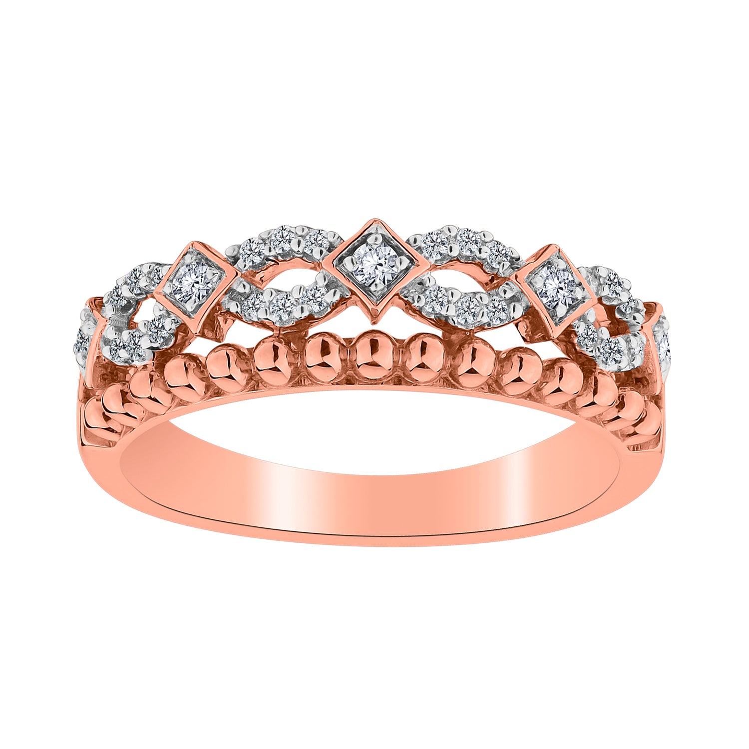 .20 Carat "Tiara" Diamond Ring,  10kt Rose Gold. Fashion Rings. Griffin Jewellery Designs