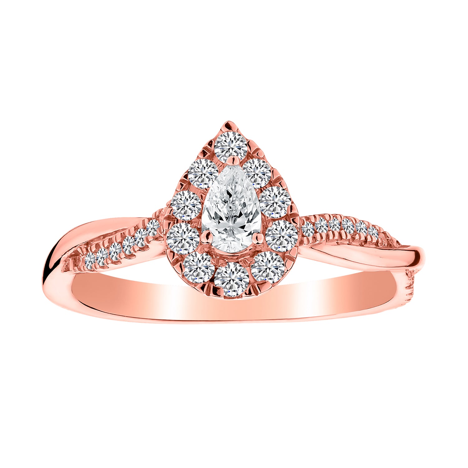 .50 Carat Diamond Pear Shape Ring,  14kt Rose Gold. Griffin Jewellery Designs