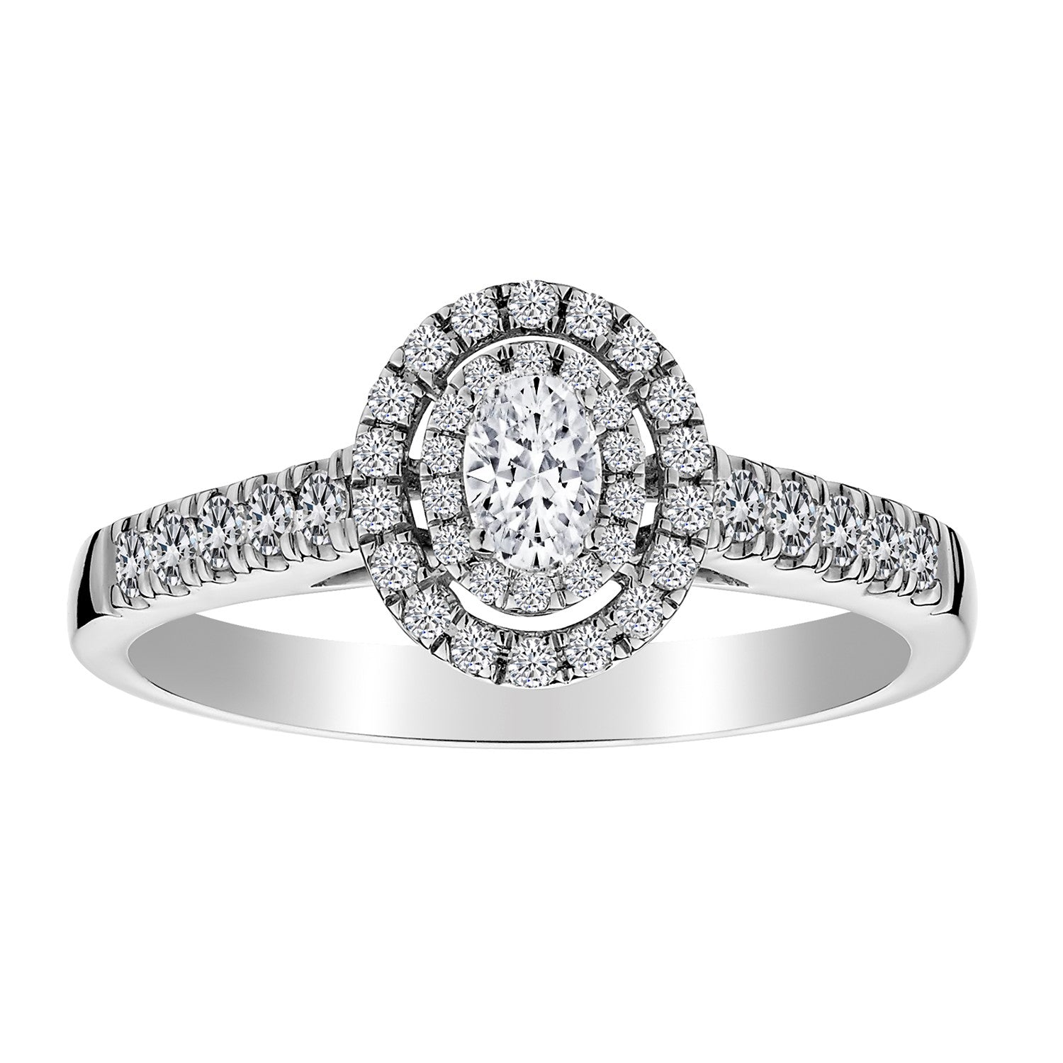 .50 Carat Diamond Oval "Elegance" Ring,  14kt White Gold. Griffin Jewellery Designs