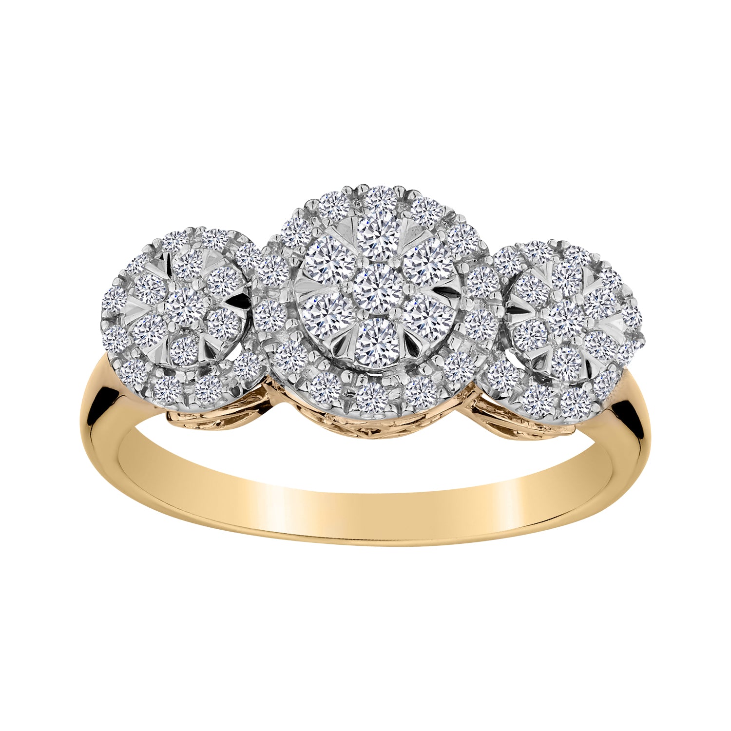.50 Carat "Past, Present, Future" Diamond Ring, 10kt Yellow Gold…...................NOW