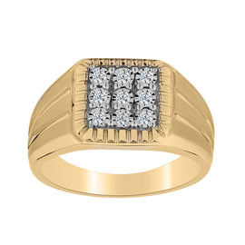 .20 Carat of Diamonds Gentleman's Ring, 10kt Yellow Gold.....................NOW