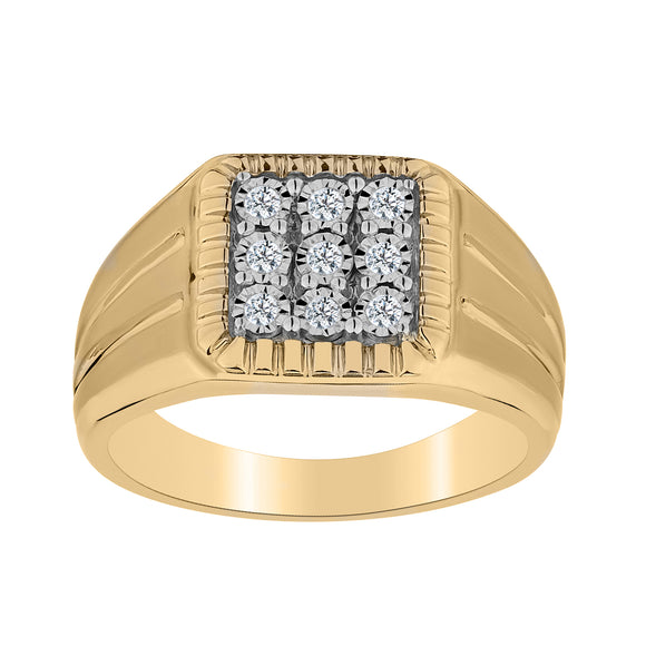 .20 Carat of Diamonds Gentleman's Ring, 10kt Yellow Gold.....................NOW