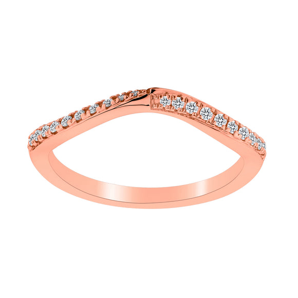 .15 Carat of Diamonds Stacker Ring Band, 10kt Rose Gold.…...................NOW