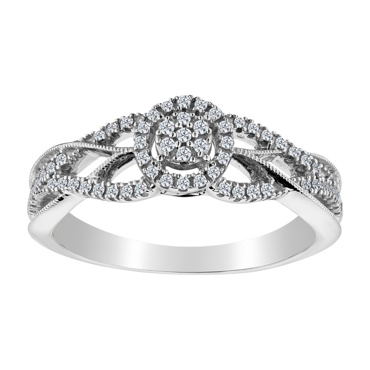 .20 Carat Diamond Pave Ring,  10kt White Gold. Griffin Jewellery Designs