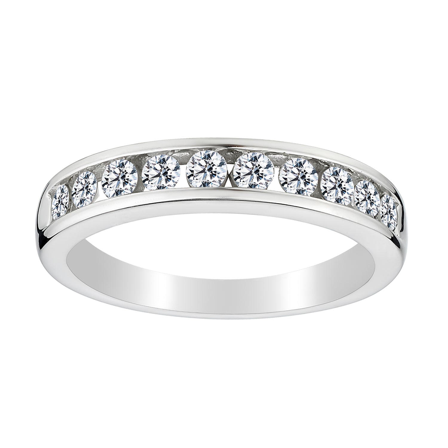 .50 Carat of Diamonds Band Ring, 10kt White Gold…....................NOW