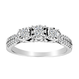 .50 CARAT DIAMOND "PAST, PRESENT, FUTURE" RING, 10kt WHITE GOLD...................NOW - Griffin Jewellery Designs