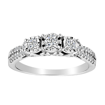 .50 CARAT DIAMOND "PAST, PRESENT, FUTURE" RING, 10kt WHITE GOLD...................NOW - Griffin Jewellery Designs