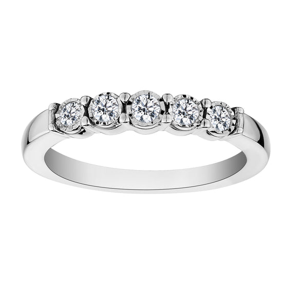 .25 CARAT DIAMOND FIVE STONE ILLUSION RING, 10kt WHITE GOLD....................NOW - Griffin Jewellery Designs
