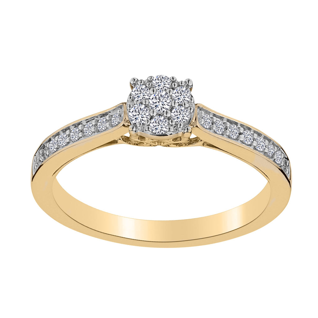 .25 Carat of Diamonds Pavé Ring, 10kt Yellow Gold…....................NOW