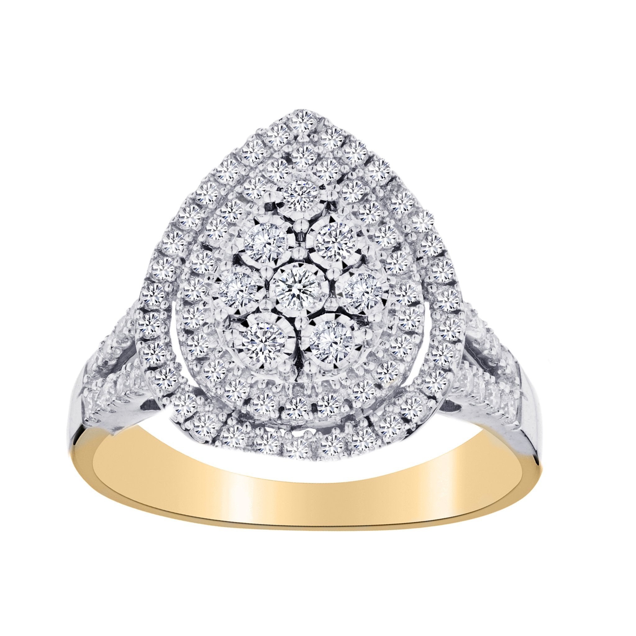 .75 CARAT DIAMOND PEAR SHAPED RING, 10kt YELLOW GOLD......................NOW - Griffin Jewellery Designs
