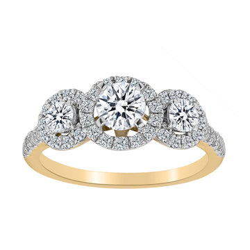 1.25 CARAT DIAMOND"PAST, PRESENT, FUTURE", RING, 14kt YELLOW GOLD...................NOW - Griffin Jewellery Designs